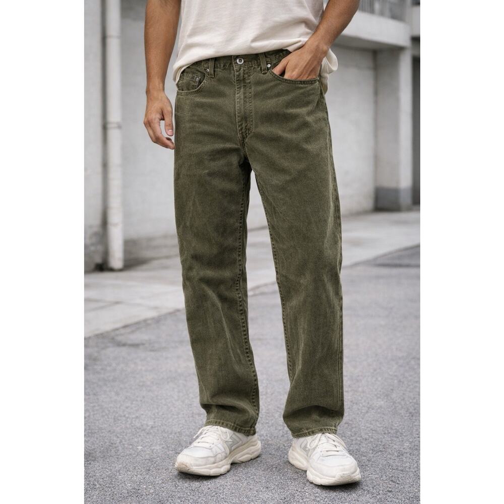 Vintage 90’s Levi’s Silver Tab Jeans Loose Fit Green Denim Pants 31x32 USA Made‎